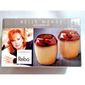 Reba McEntire Harmony for the Home Belle Meade Salt Pepper Shaker Set Tan Brown